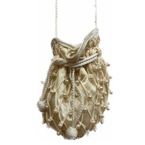 Vintage Avon Cream Pearl Satin bag